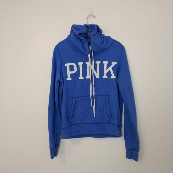 PINK Victoria's Secret Tops - Victoria’s Secret PINK Sweatshirt Hoodie Blue